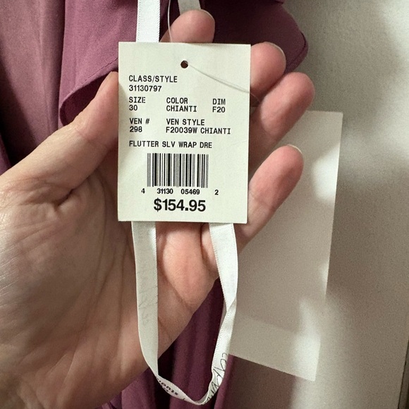 David's Bridal Chianti Wrap Maxi Dress - Picture 7 of 8